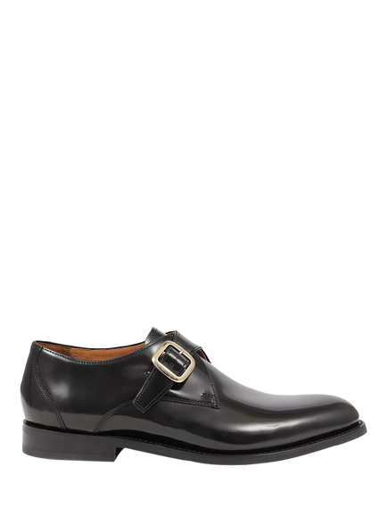 Jones Bootmaker Aidan Leather Monk Shoes, Black, Black