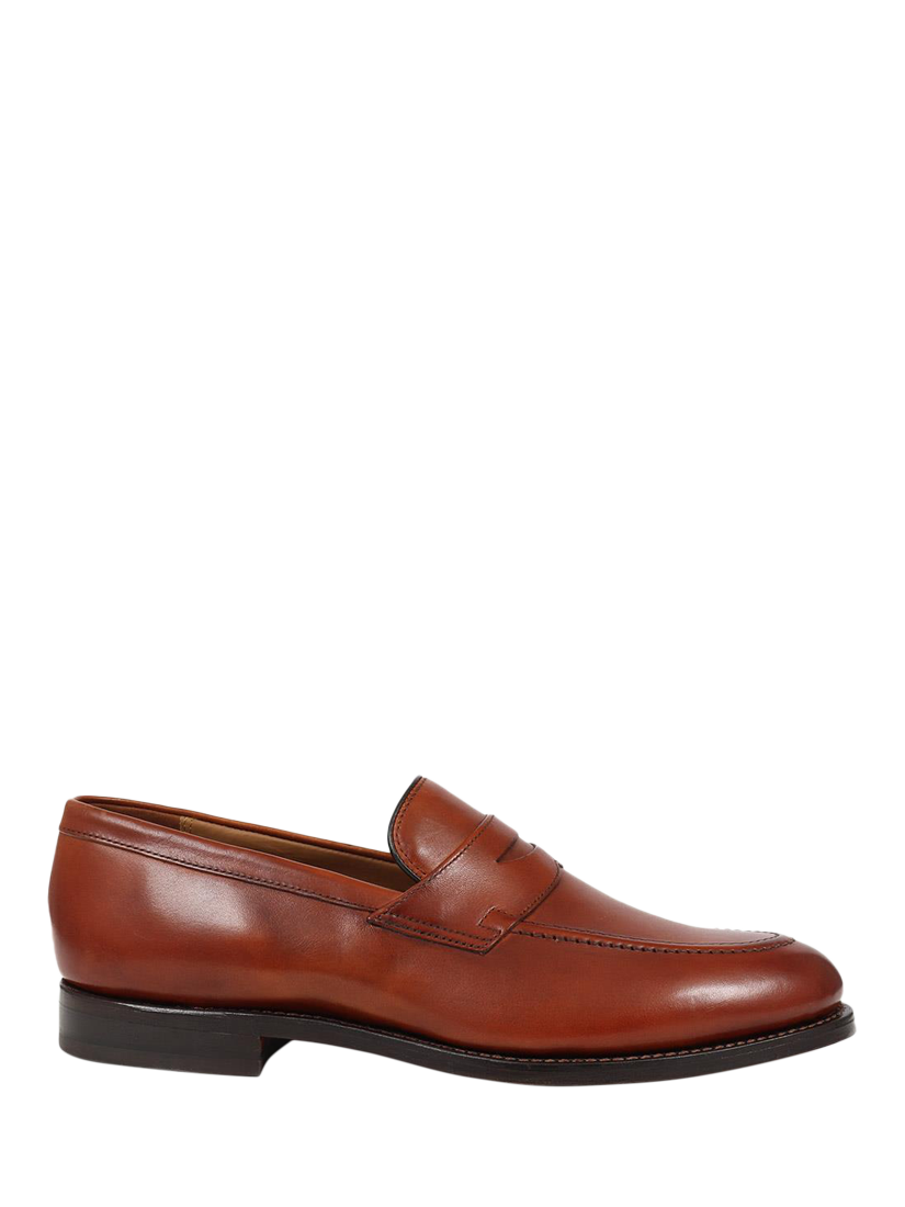 Product image 1 of 5, which shows Jones Bootmaker Barcelona 2 Leather Loafers, British Tan, 6
