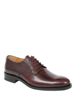 Jones Bootmaker Cambridge 2 Leather Derby Shoes, Burgundy - view 2, Burgundy