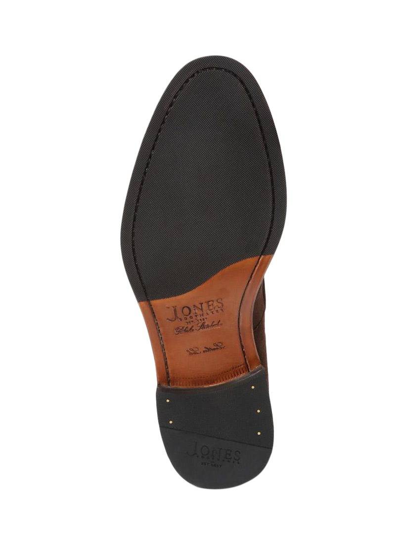 Product image 6 of 6, which shows Jones Bootmaker Cannon Street Suede Loafers, Dark Brown, 6