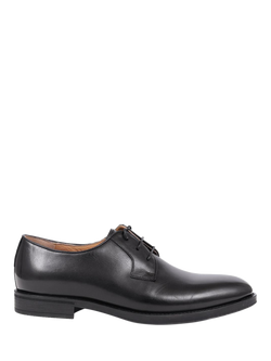 Jones Bootmaker Manchester Wide Fit Leather Lace-Up Derby Shoes, Black