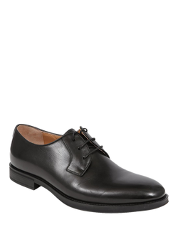 Jones Bootmaker Manchester Wide Fit Leather Lace-Up Derby Shoes - view 2, Black