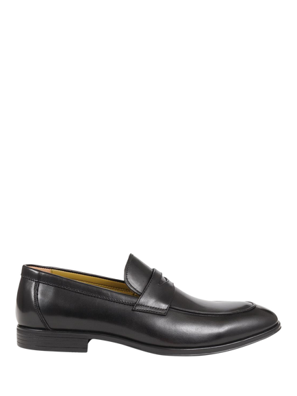 Jones Bootmaker Rushden Leather Loafers, Black, Black