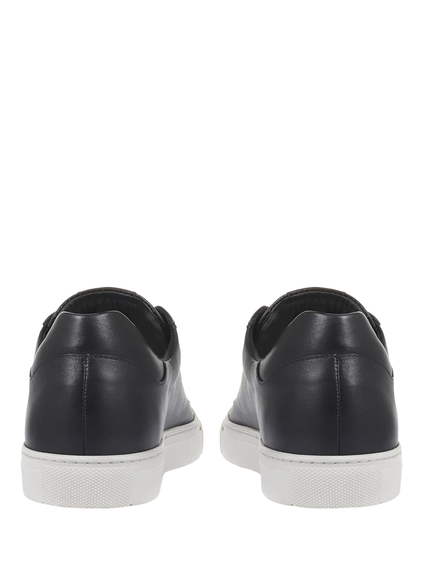 Product image 4 of 6, which shows Jones Bootmaker Simon Leather Lace-Up Trainers, Black Leather, 6