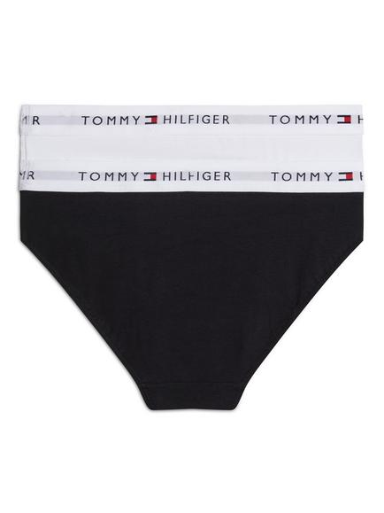 Tommy Hilfiger Kids' Original Bikini Briefs, Pack of 2, Black/White - view 2, Black/White