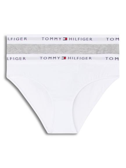 Tommy Hilfiger Kids' Original Bikini Briefs, Pack of 2, Grey, 