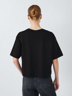 John Lewis Oversized Fit Cotton Short Sleeve T-Shirt - view 2, Black