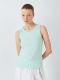 John Lewis Organic Cotton Tank Top, Blue