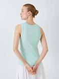 John Lewis Organic Cotton Tank Top, Blue