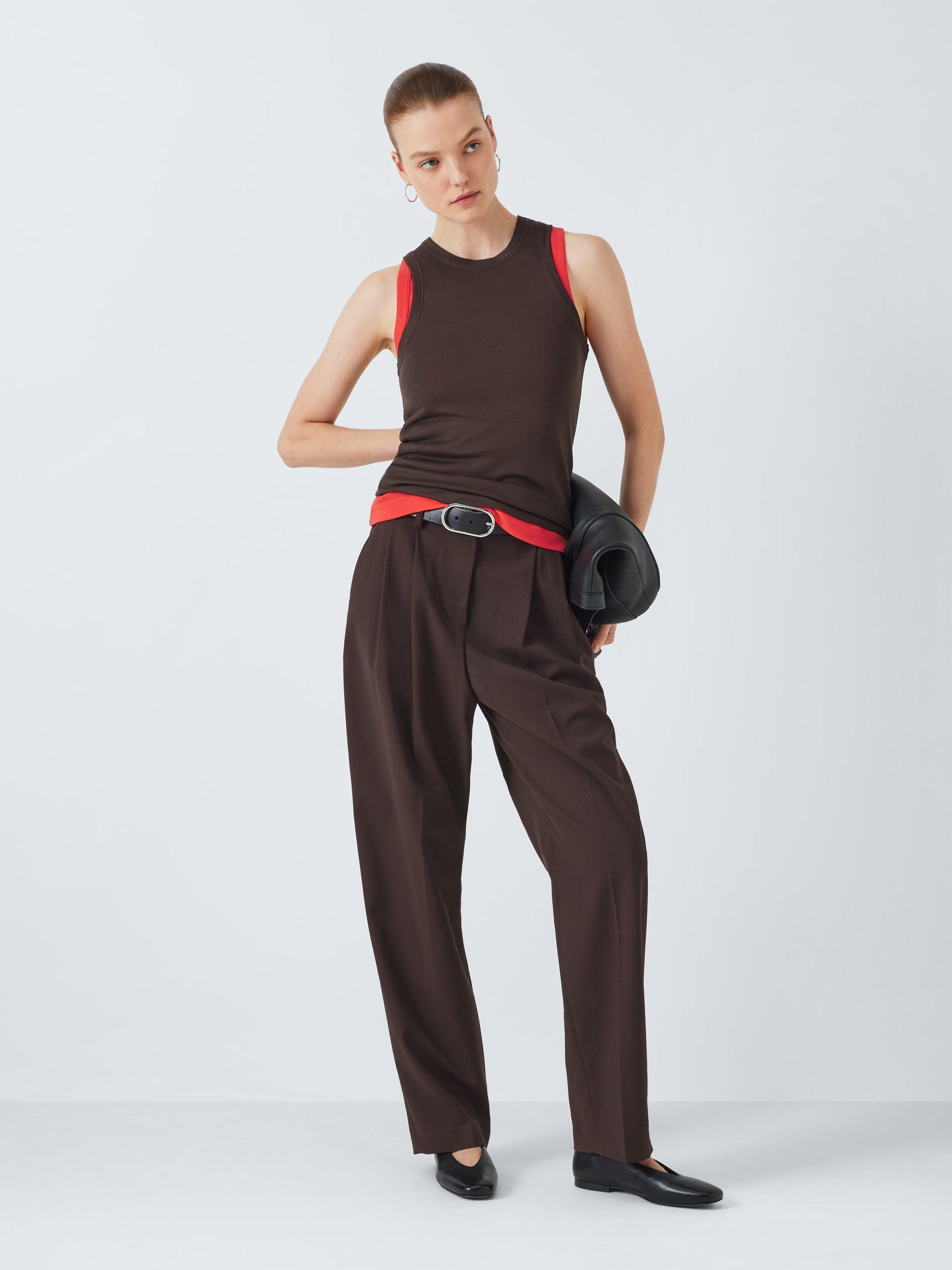 Product image 3 of 6, which shows John Lewis Organic Cotton Tank Top, Red, 6