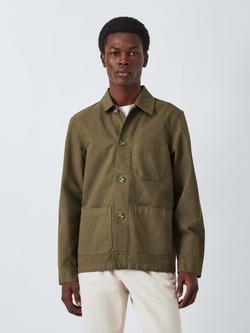 John Lewis Canvas Chore Jacket, Gothic Olive