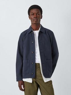 John Lewis Canvas Chore Jacket, Crown Blue