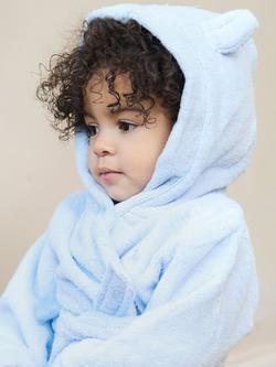The Little Tailor Baby Bath Robe - view 2, Blue
