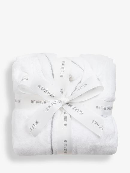 The Little Tailor Baby Bath Robe, White