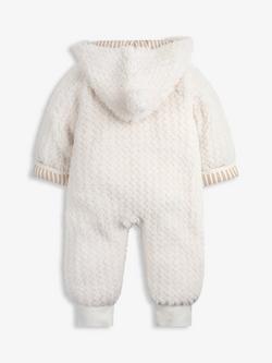 The Little Tailor Baby Sherpa Fleece Bodysuit - view 2, Cream