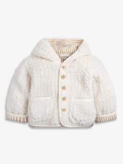 The Little Tailor Baby Sherpa Fleece Jacket, Cream