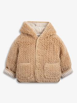 The Little Tailor Baby Sherpa Fleece Jacket, Tan