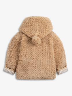 The Little Tailor Baby Sherpa Fleece Jacket - view 2, Tan