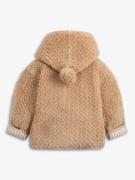 The Little Tailor Baby Sherpa Fleece Jacket - view 2, Tan