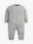 The Little Tailor Baby Cable Knit Romper & Hat Set