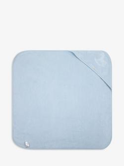 The Little Tailor Baby Cotton Hooded Bath Towel - view 2, Blue