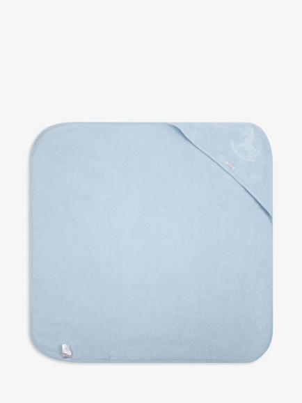 The Little Tailor Baby Cotton Hooded Bath Towel - view 2, Blue