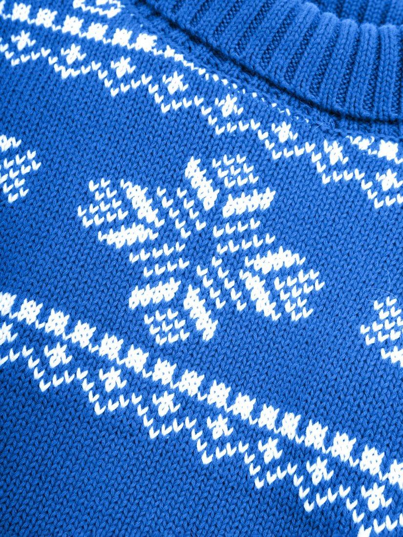 Product image 3 of 4, which shows The Little Tailor Kids' Cotton Slouch Jumper, Blue, 18-24 months