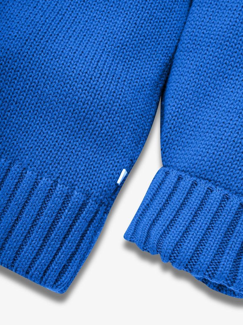 Product image 4 of 4, which shows The Little Tailor Kids' Cotton Slouch Jumper, Blue, 18-24 months