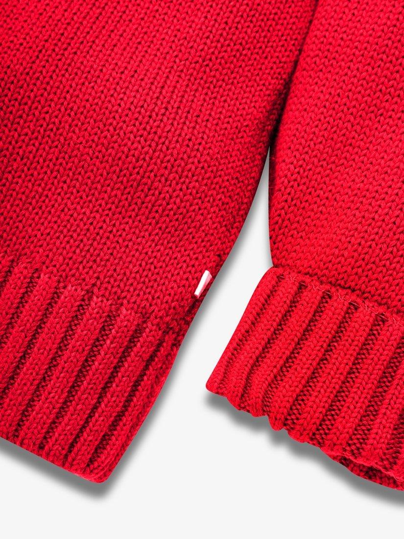 Product image 5 of 5, which shows The Little Tailor Kids' Snowflake Cotton Jumper, Red, 18-24 months