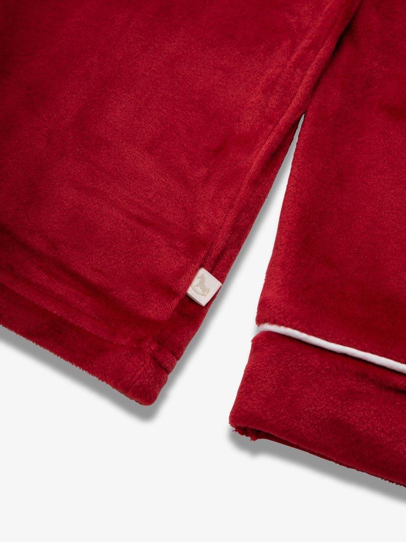 Product image 7 of 11, which shows The Little Tailor Kids' Velour Pyjama Set, Red, 2-3 years