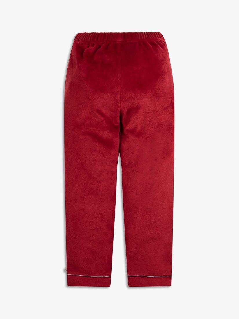 Product image 8 of 11, which shows The Little Tailor Kids' Velour Pyjama Set, Red, 2-3 years