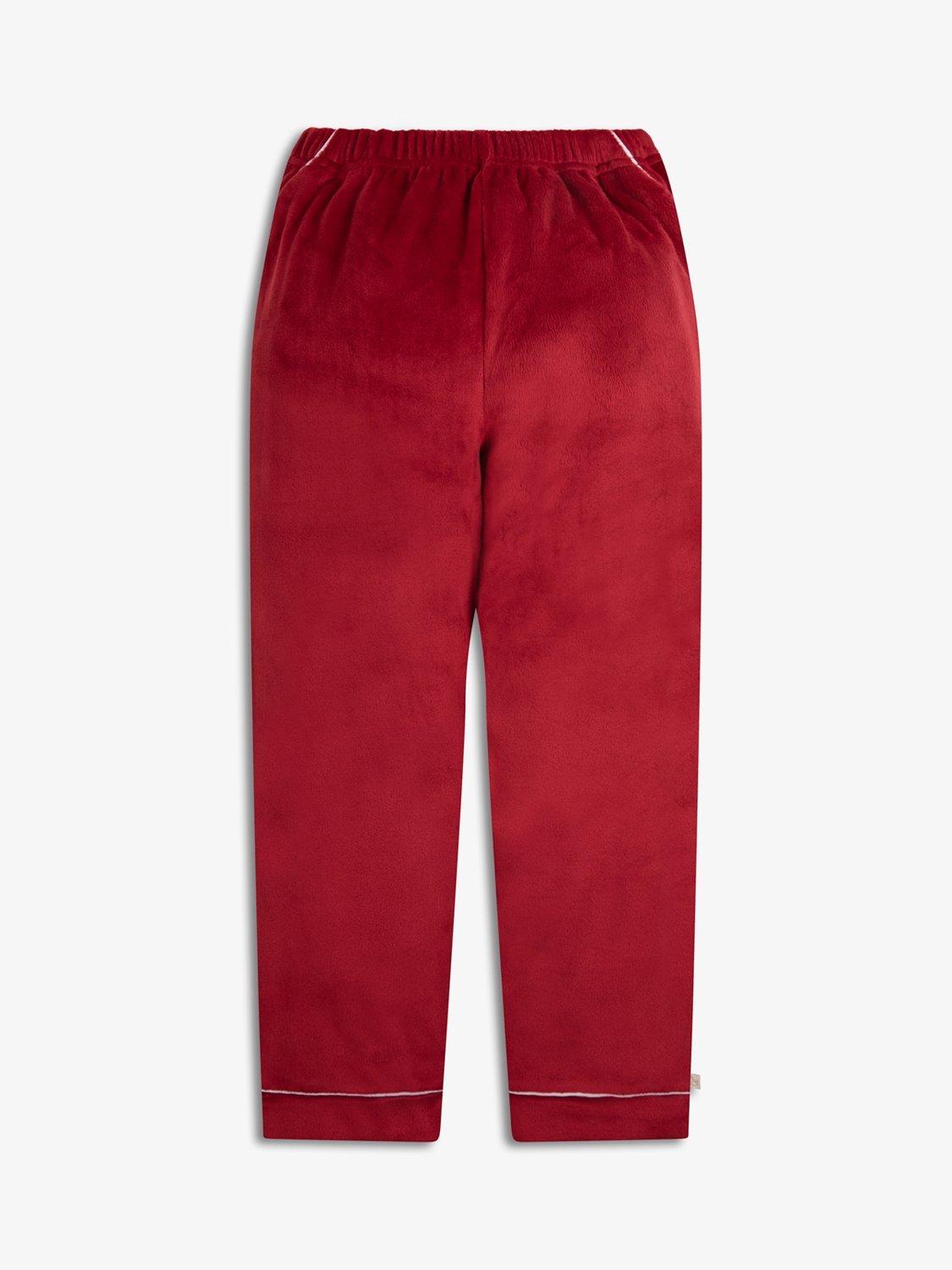 Product image 9 of 11, which shows The Little Tailor Kids' Velour Pyjama Set, Red, 2-3 years