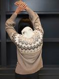 The Little Tailor Wool Blend Fair Isle Diamond Jumper, Mouse