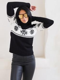 The Little Tailor Slim Fit Roll Neck Jumper, Black