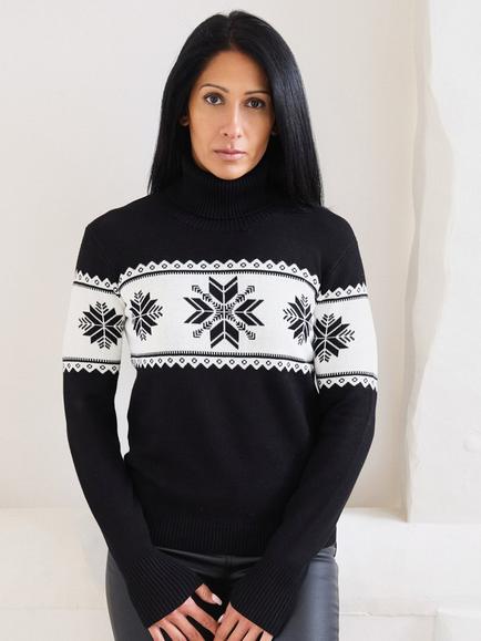 The Little Tailor Slim Fit Roll Neck Jumper - view 2, Black