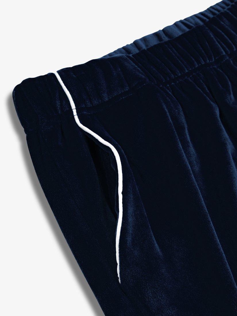 Product image 11 of 11, which shows The Little Tailor Velour Pyjama Set, Navy, S