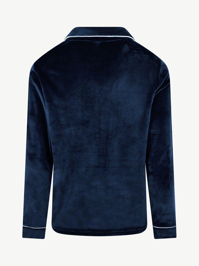 Product image 5 of 11, which shows The Little Tailor Velour Pyjama Set, Navy, S