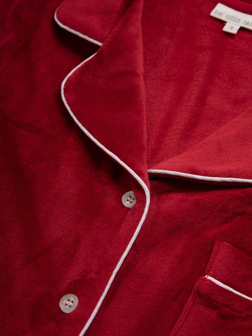 Product image 11 of 11, which shows The Little Tailor Velour Pyjama Set, Red, S