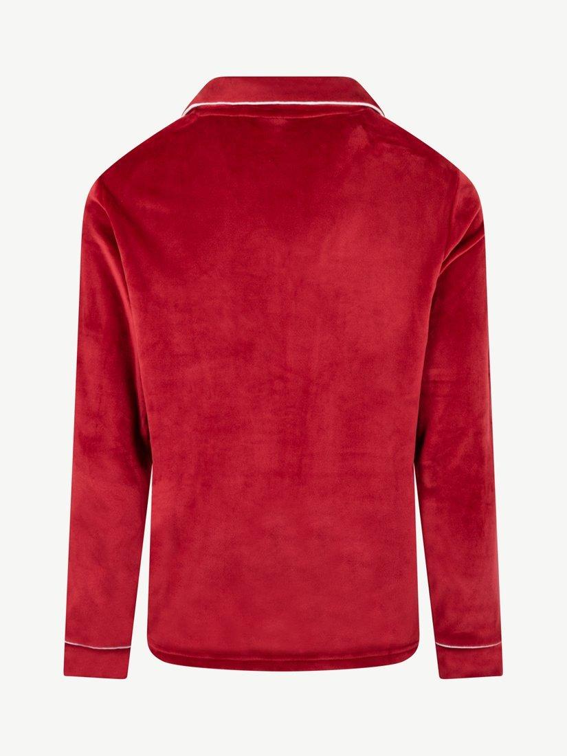 Product image 6 of 11, which shows The Little Tailor Velour Pyjama Set, Red, S