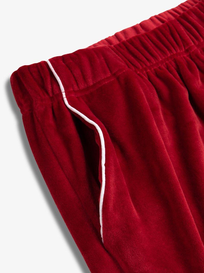 Product image 8 of 11, which shows The Little Tailor Velour Pyjama Set, Red, S
