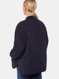 Whistles Ida Short Quilted Coat, Navy