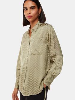 Whistles Jacquard Zig Zag Shirt, Khaki, Khaki
