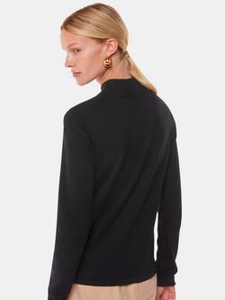 Whistles Mira Funnel Neck Jumper - view 2, Black