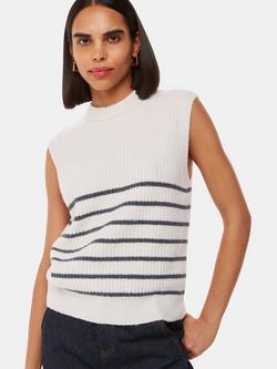 Whistles Wool Blend Stripe Textured Tank, Ivory/Multi, Ivory/Multi