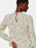 Whistles Shibori Stripe Detail Blouse, Ivory/Black