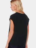 Whistles Cashmere V Neck Tank, Black