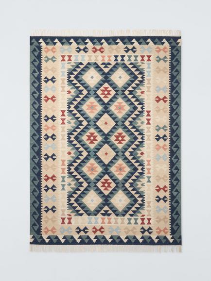 John Lewis Anika Kelim Hand Woven Wool Rich Rug, Multi, Multi