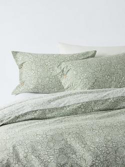 John Lewis Hidcote Duvet Cover Set, Myrtle Green