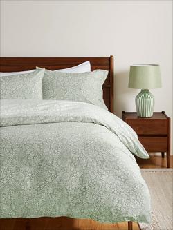 John Lewis Hidcote Duvet Cover Set - view 2, Myrtle Green