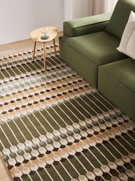 John Lewis Hive Rug, Cocoa - view 2, Cocoa